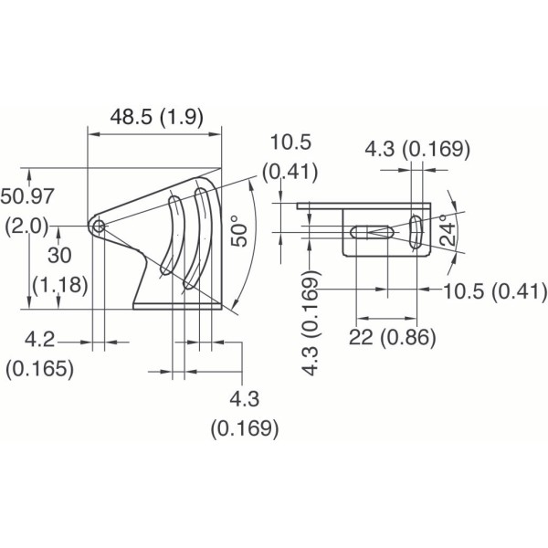 Allen Bradley B Photoelectric Sensor Mounting Bracket Right Angle