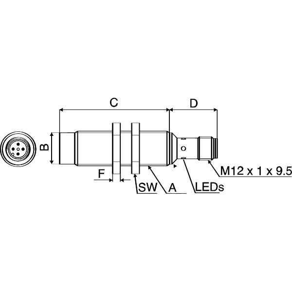 Carlo Gavazzi Inductive Proximity Nickel Brass M Wire Dc No Output