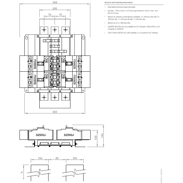 NHP Terasaki TemBreak 2 TemWay XC Chassis 1000A 42 Way 250A