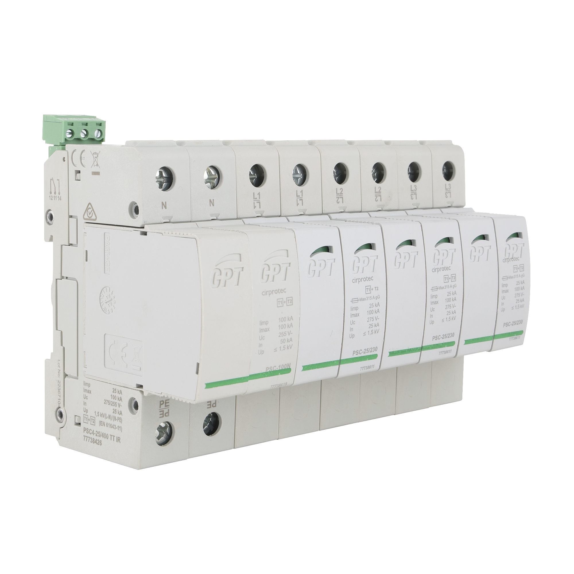 Cirprotec PSC Surge Protection Device Type 1 & 2 3 Ph L-L & L-N 