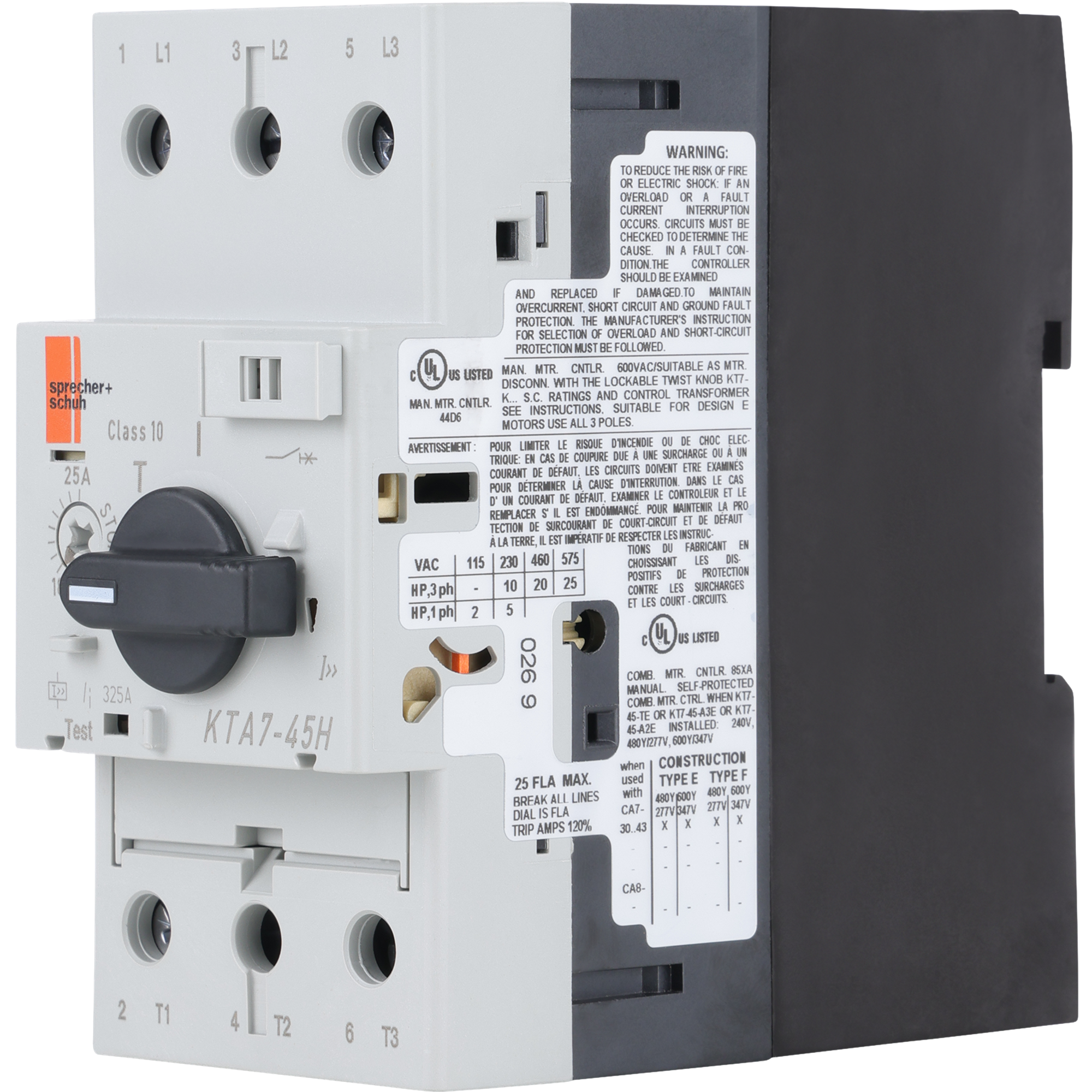 S&S KT7 Motor Protection Circuit Breaker 25 to 32A