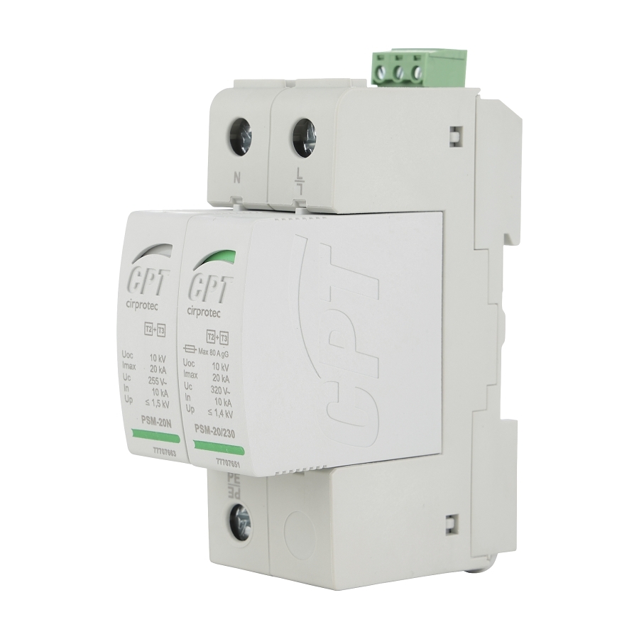 Cirprotec PSM Surge Protection Device Type 2 1 Phase L-N & N-PE 