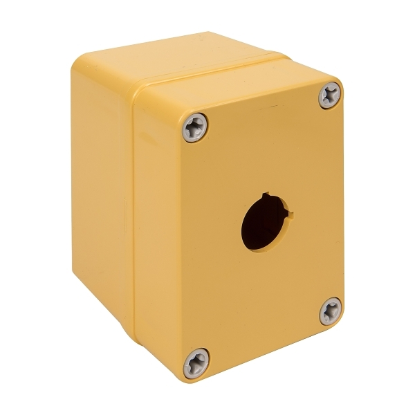 Sprecher and Schuh D7 Enclosure Deep Profile Plastic 22.5mm 1 Hole Yellow