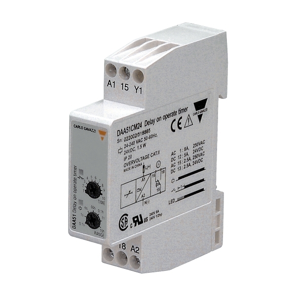 Carlo Gavazzi Timer Relay On Delay 24VDC and 24-240VAC Supply 1 CO1 ...