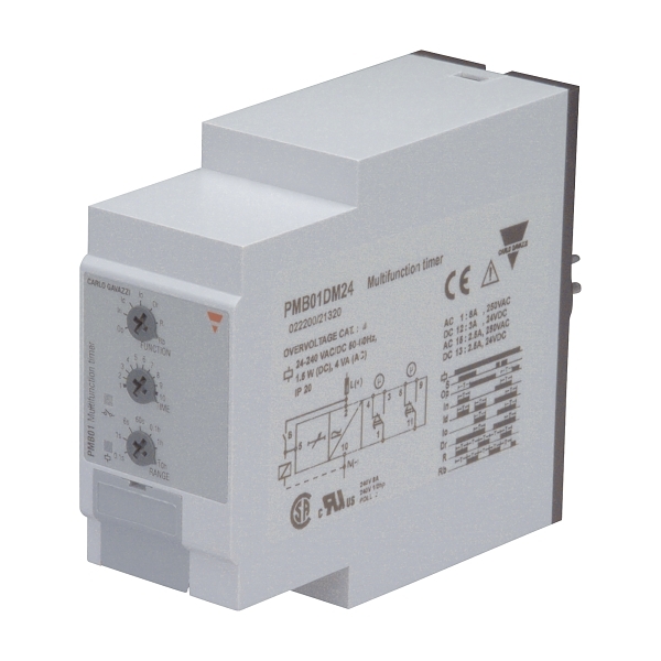 Carlo Gavazzi Timer Relay Multi Function 24V DC and 24 and 240V AC ...