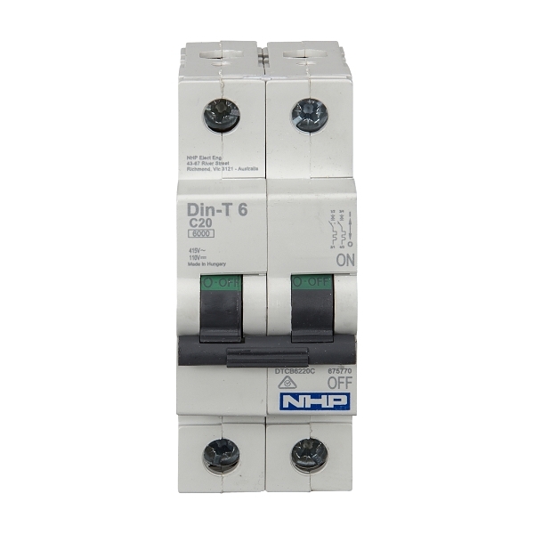 Nhp Din T Miniature Circuit Breaker Ka Pole A C Curve