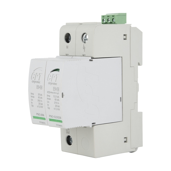 Cirprotec PSC Surge Protection Device Type 1 & 2 1 Phase L-N & N 