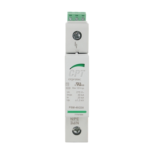 Cirprotec PSM Surge Protection Device Type 2 1 Phase L-N Imax 40kA