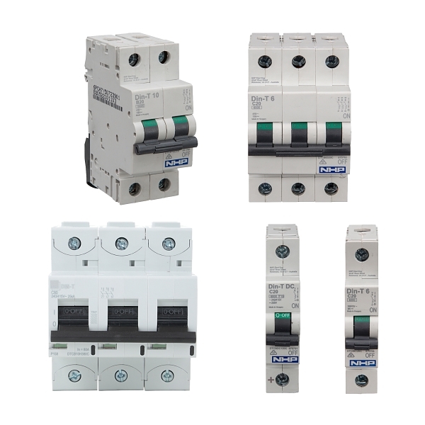 NHP DIN-T Miniature Circuit Breaker 10kA 2Pole 32A C Curve