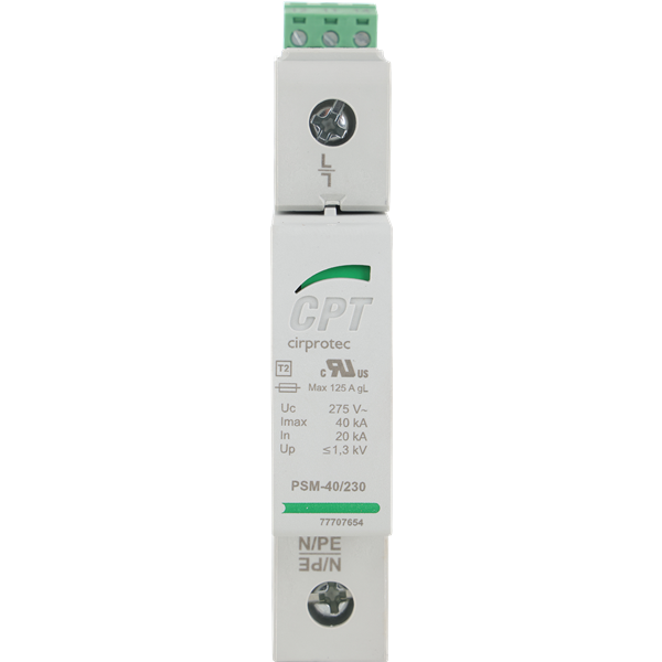 Cirprotec PSM Surge Protection Device Type 2 1 Phase L-N Imax 40kA 