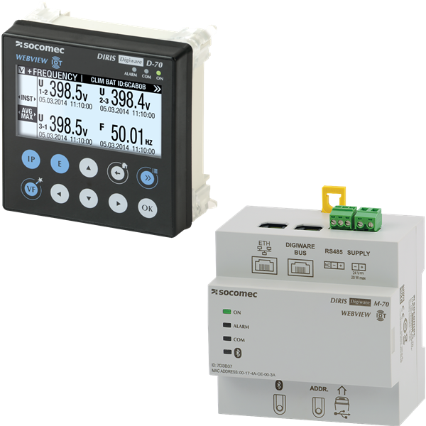 Socomec Digiware D and M Energy Management System and Gateway Modules