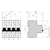 DTCB10H2125D Miniature Circuit Breaker Dimensional Diagram